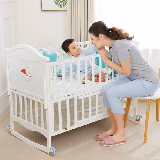 Conjuntos de móveis de berçário de madeira fabricantes de berço de bebê berço/cama de cesta de bebê/berço de boneca